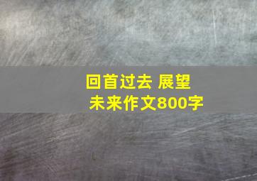 回首过去 展望未来作文800字